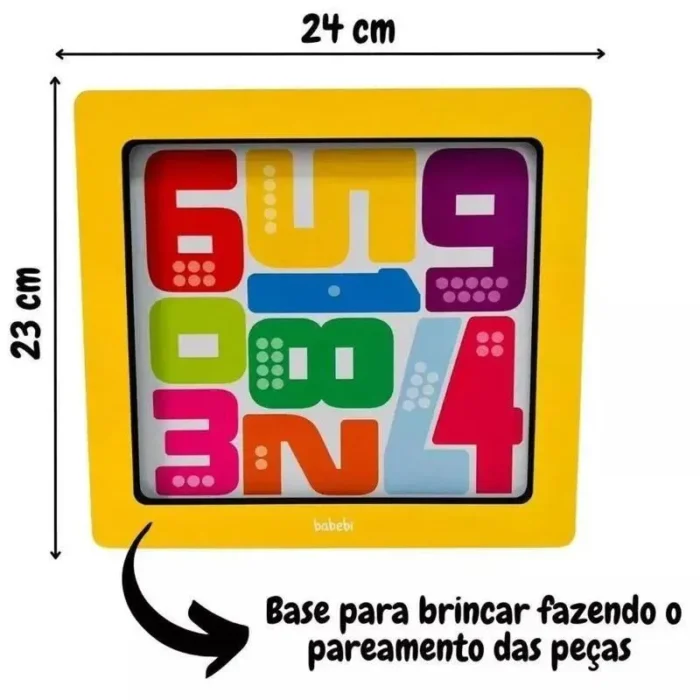 Jogo Didático Monte E Empilhe Números - Babebi - Imagem 3