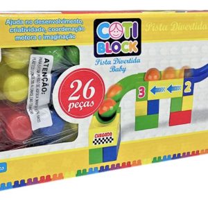 Bloco De Montar Coti Block Pista Divertida Baby 26 Pecas