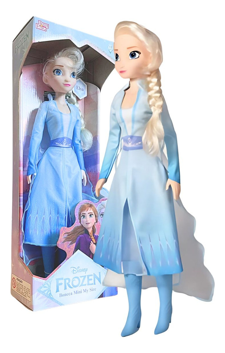 Boneca Elsa Mini My Size Frozen Grande 55Cm Disney Baby Brink