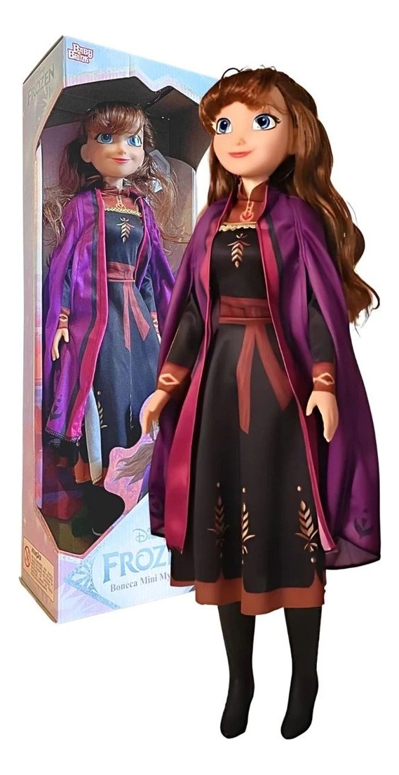 Boneca Anna Frozen Mini My Size Grande 25Cm - Baby Brink