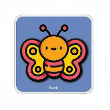 Quebra Cabeça 4 Partes Borboleta - Babebi