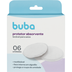 Kit 6 Protetores Absorventes Lavaveis Para Seios - Buba