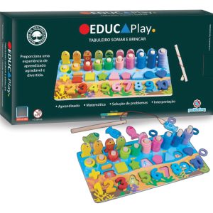 Tabuleiro Somar E Brincar Educ Play - Polibrinq