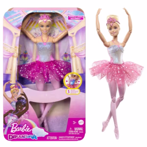 Boneca Barbie Dreamtopia Bailarina Luzes Brilhantes (Rosa) - Mattel