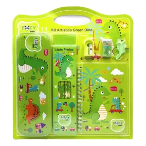 Kit Artistico Green Dino 11 Pcs - Fofy