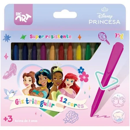 Giz Triangular 12 Cores Princesas - Dac Art
