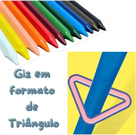 Giz Triangular 12 Cores Princesas - Dac Art - Imagem 3
