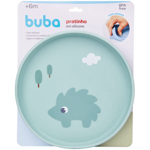 Prato Em Silicone Com Ventosa Cloudy - Verde Buba