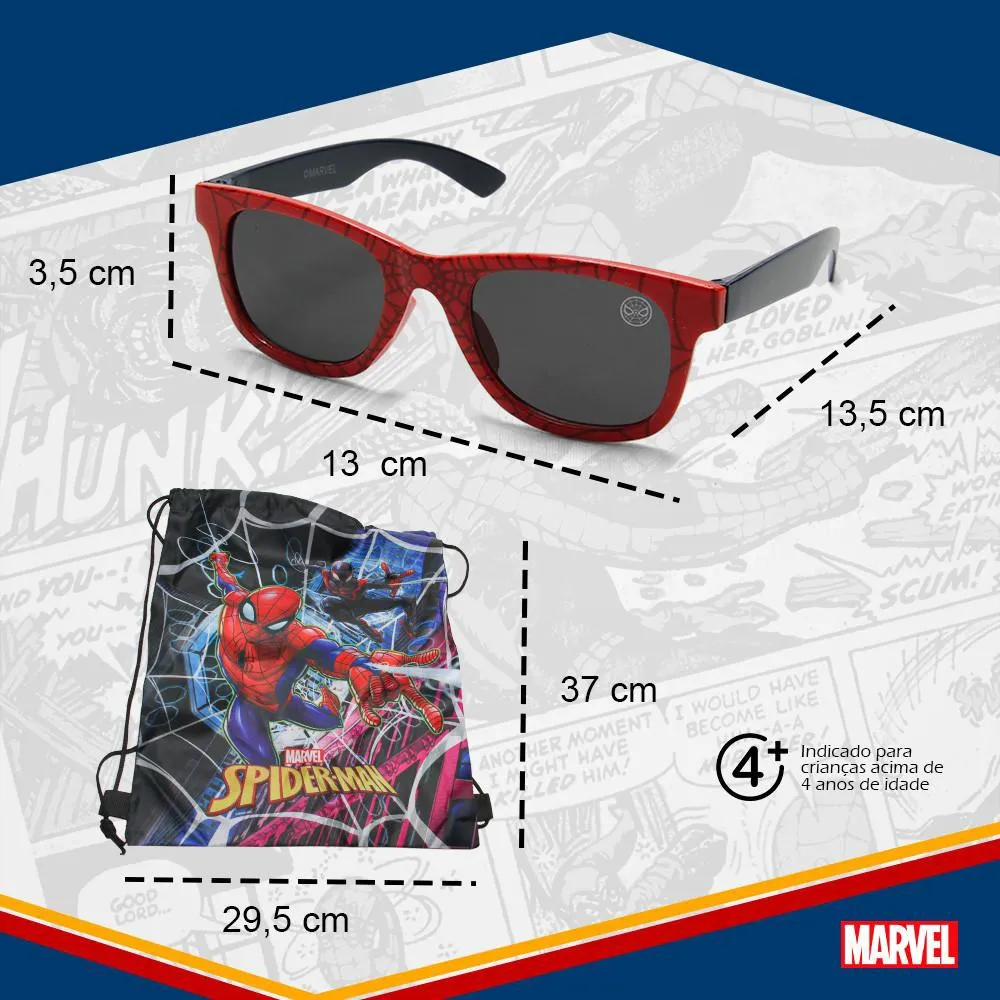 Kit Sacochila E Oculos De Sol Homem Aranha - Toyng - Imagem 2
